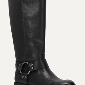FRYE AND CO. Black Leather Moto Boots